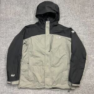 Mountain Hardwear Jacket Mens Large Gray Ampato Dry.Q Elite Waterproof Hooded